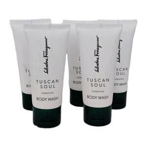 Salvatore Ferragamo Tuscan Soul Convivio Body Wash 1.69 Oz Lot Of 5 Hotel Travel